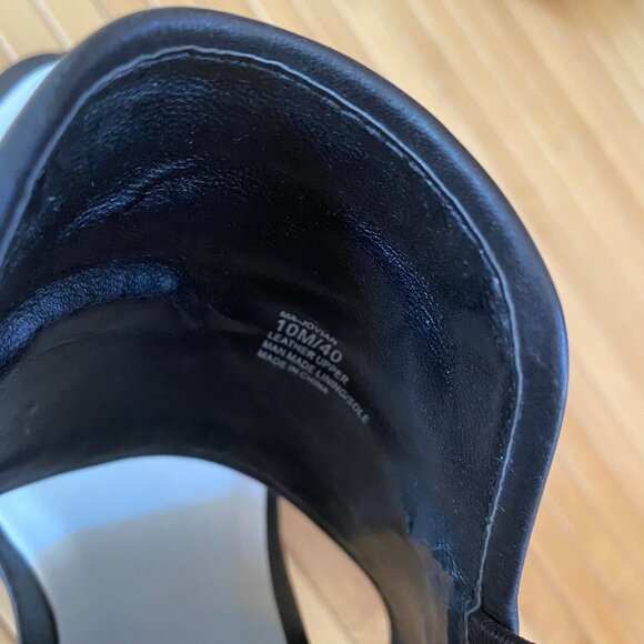 BCBG MaxAzria Size 10 Jovian High Heels Black White Leather Sandals BCBGMaxAzria - Picture 6 of 14